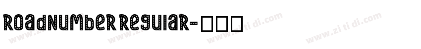 RoadNumber Regular字体转换
